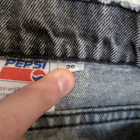 VTG Pepsi Jeans USA Made Men's 36 (32x28.5) Gray Distressed - Picture 6 of 10